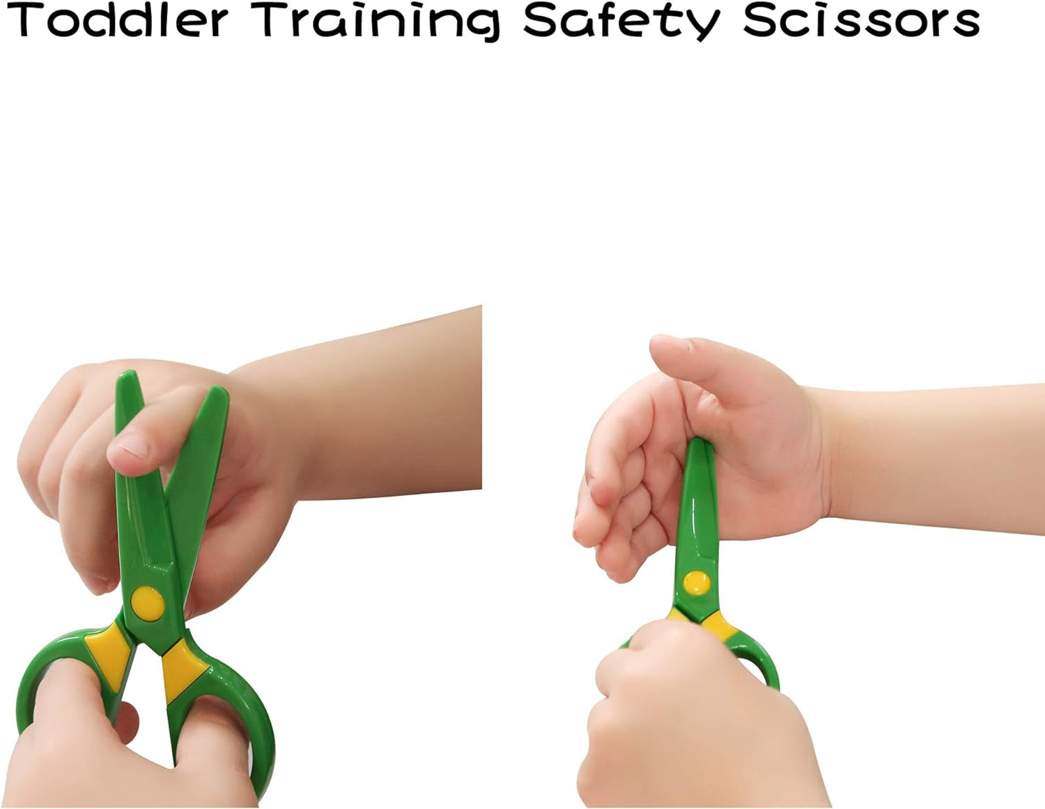 Plastic Safety Scissors, Toddlers Training Scissors, Pre-School Training Scissors and Offices Scissors Kids Paper-Cut (3Pcs &Paper Cutting)
