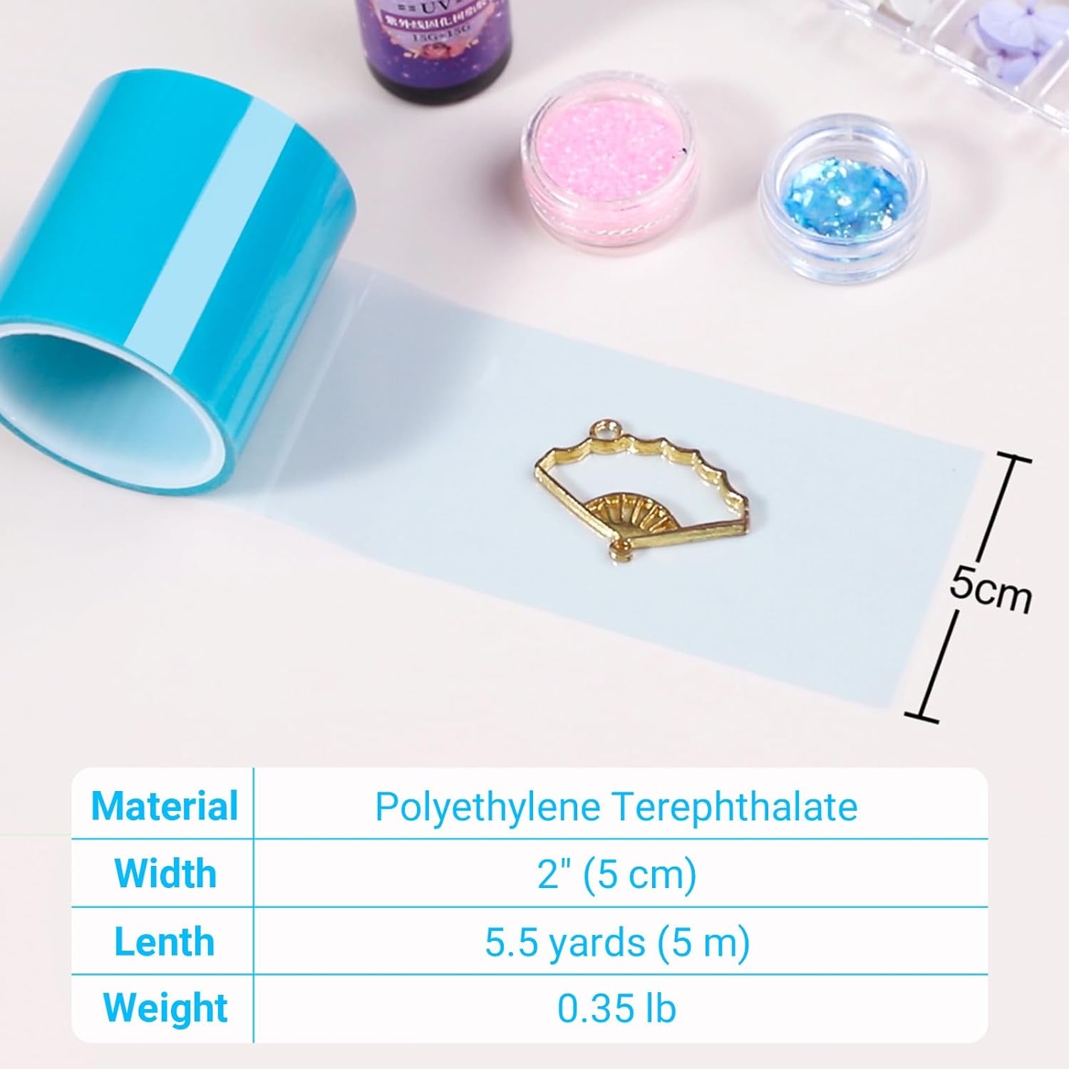 Resin Tapes for Jewelry, Seamless Sticky Paper Tape for Epoxy Resin Molding, Traceless Tape for Arts & Crafts, Making River Tables, Jewelry Metal Hollow Frame Bezels, Pendant - 4Rolls - 65Ft