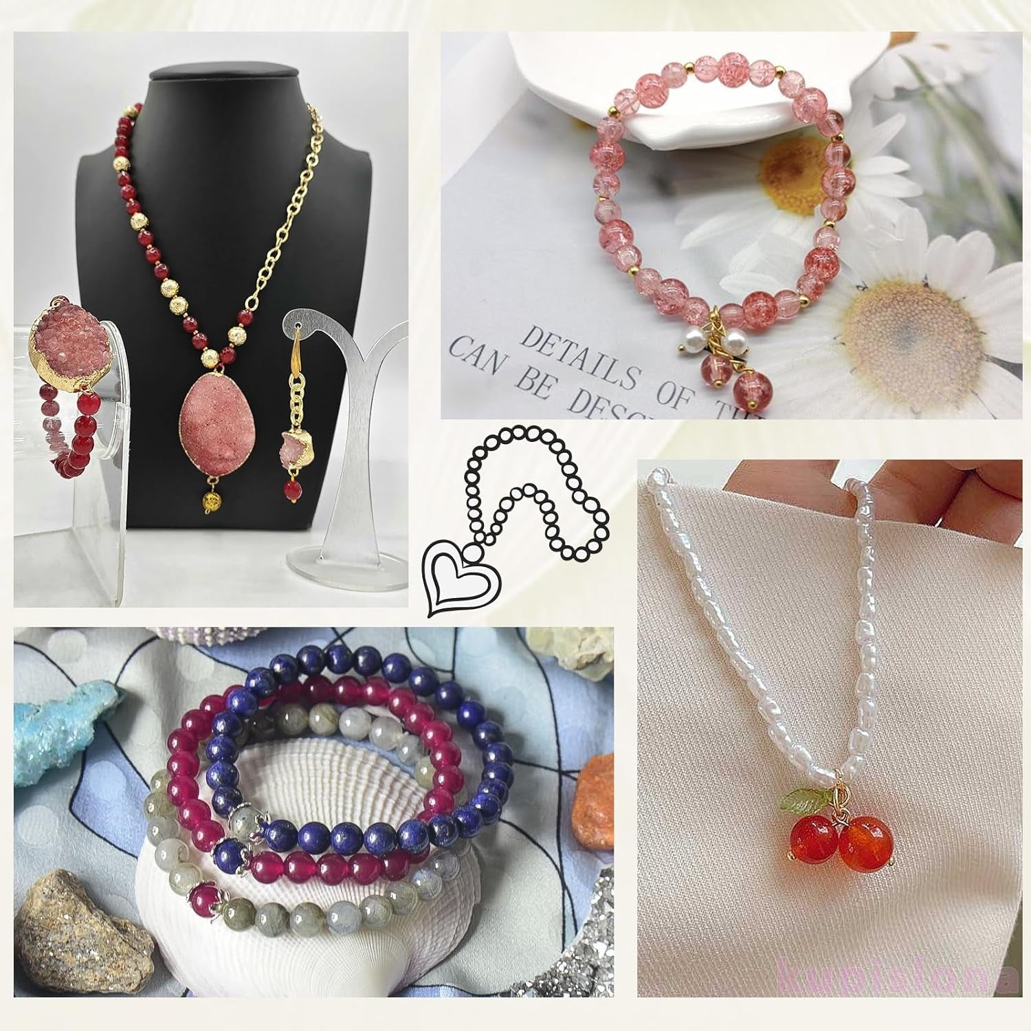 1400Pcs 30 Color Glass Beads for Jewelry Making, 8Mm round Crystal Glass Bracelets Making Kit Suitable for Beginner Bracelet Making