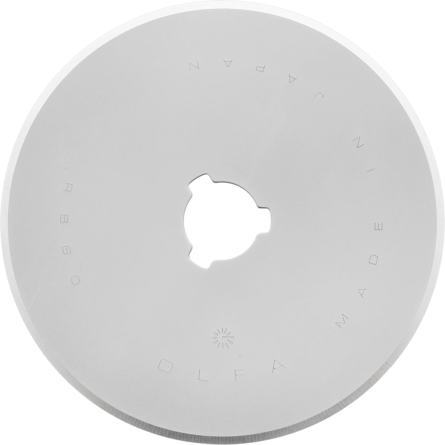 60Mm Rotary Cutter Replacement Blades, 5 Blades (RB60-5) - Tungsten Steel Circular Rotary Fabric Cutter Blade for Crafts, Sewing, Quilting, Fits Most 60Mm Rotary Cutters,Gray
