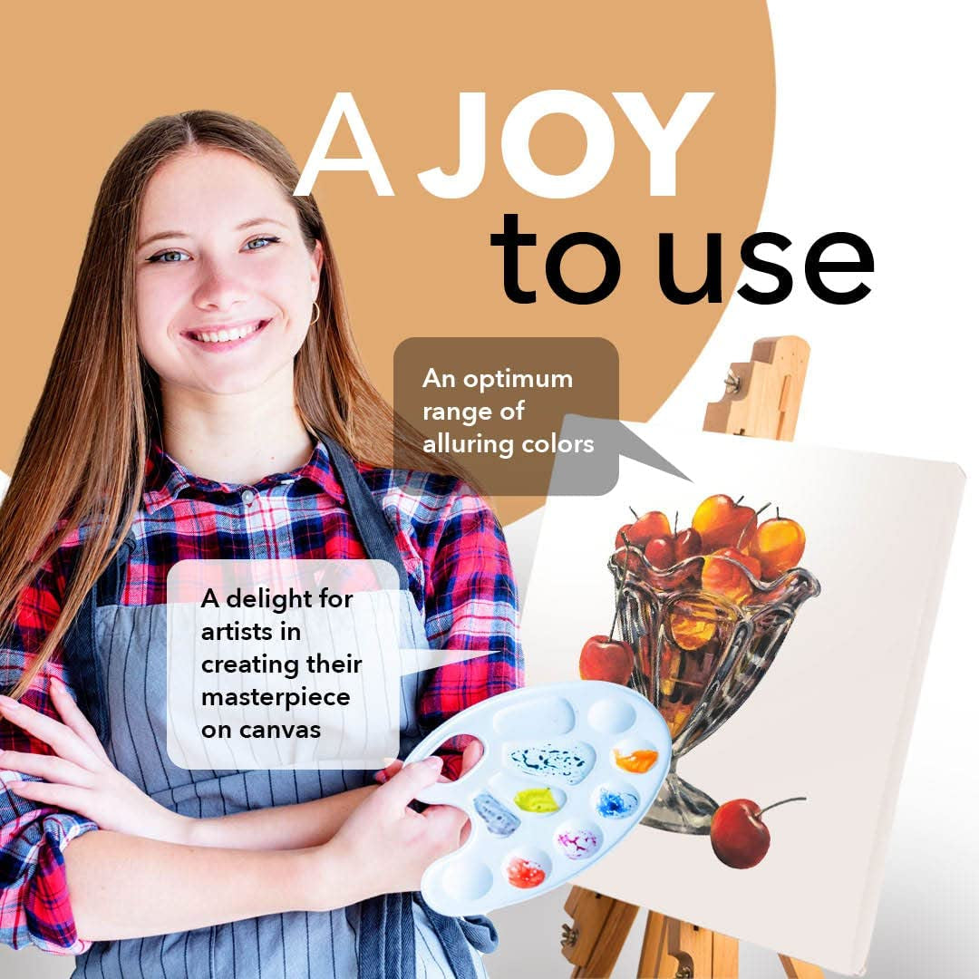 24 X 12Ml Oil Paint Set | Great Value Set for Adult Artists, Beginners and Advanced | Vibrant Variety of Smooth-To-Use Colors | in Impressive Presentation Box with Tutorial