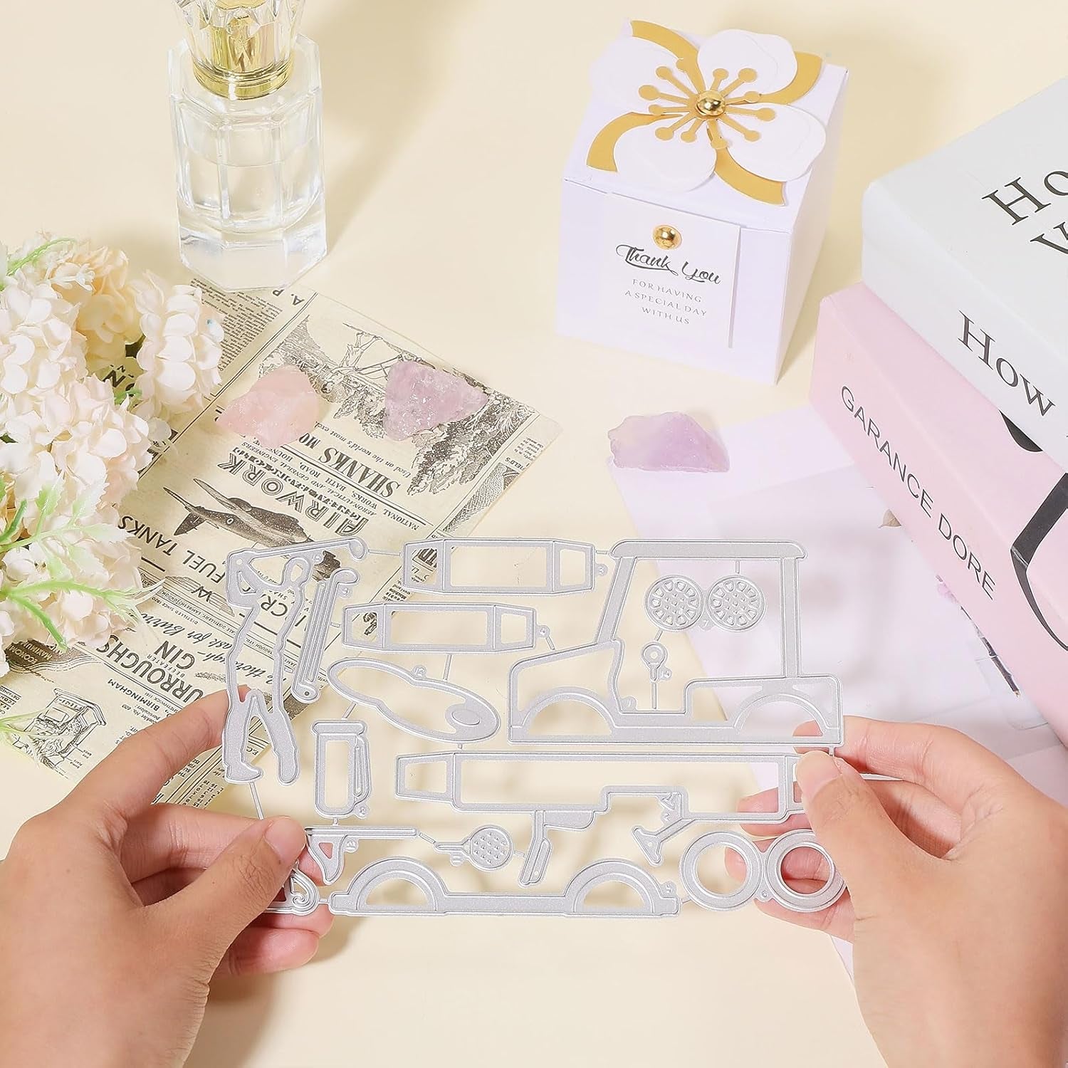 Golf Cart Cutting Dies for DIY Scrapbooking Metal Golf Tools Sport Die Cuts Embossing Stencils Template for Paper Card Making Decoration Album Craft Decor