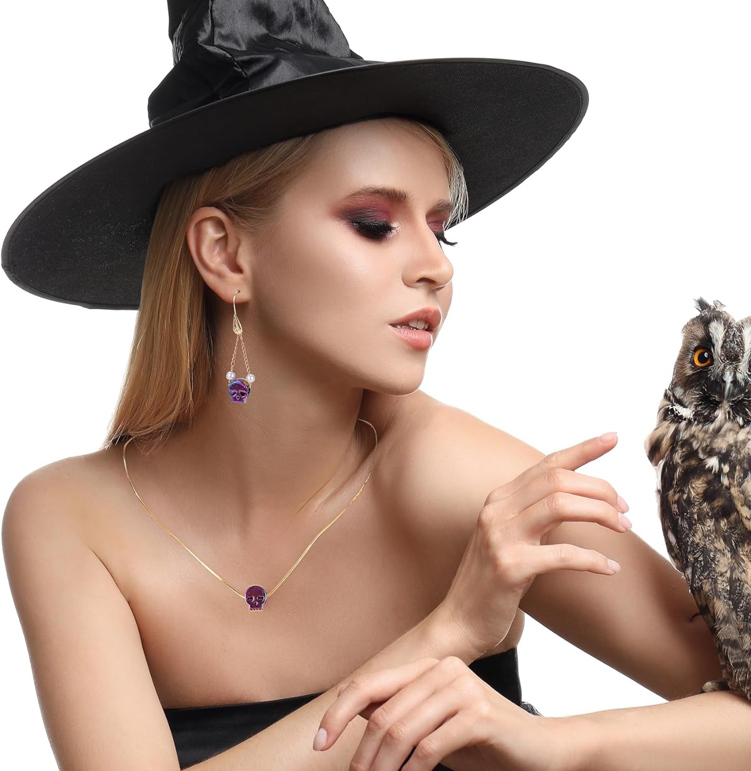 20Pcs 0.41 Inch Colorful Skull Beads Macroporous Metal Spacer Beads Small Skeleton Wedding Prom Halloween Birthday Charm for Jewelry Bracelet Necklace Earring Making DIY Craft Women