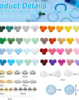 1600 Pcs Glass Beads for Bracelets, 48 Colors Crystal Beads for Jewelry Making 8Mm round Friendship Bracelet Beads for DIY Crafts Holiday Gifts, SKU-037-1