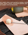 Wool Daubers Ball Brush (Pack of 100) - Applicator Tool for Leather Dye, Dying, Staining, Crafting, DIY Crafts Projects, Gluing, Contact Cement, Shoe Shine Polish - Daub, Swab, Wipe, Spread