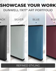 11X17 Art Portfolio Binder with Mounting Paper - (Ruby) Large Portfolio Folder for Artwork Displays 48 Pages, 11 X 17 Presentation Folder with Plastic Sleeves, Portfolio Binder Organizer