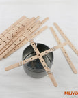 100Pcs Wooden Candle Wick Holders, Candle Wicks Centering Device, Candle Wick Bars, Wick Holders for Large & Multiwick Candles.