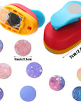 41 Pieces Fridge Magnets Craft Set Include Craft 1-Inch Paper Punches round Disc Ferrite Ceramic Magnets with Transparent Glass Cabochons for Craft DIY Fridge Office Locker Whiteboard Making