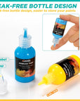 24 Colors Airbrush Paint Set (30 Ml/1 Oz) with Thinner & Cleaner, Ready to Spray, Opaque & Neon Colors, Water-Based, Premium Acrylic Airbrush Paint Kit for Beginners, Hobbyist and Artists