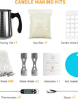 Candle Making Kit Supplies, Soy Wax DIY Candle Making for Adults, with 900Ml Candle Make Pouring Pot, Candle Wicks, Wicks Sticker, Wicks Holder, Thermometers