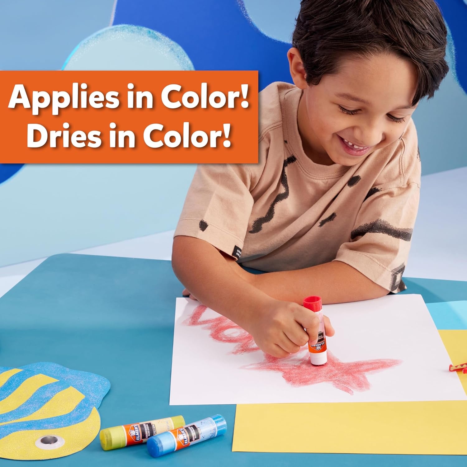 Elmer’S Color 'N Glitz Glue Sticks, Washable, Assorted Colors, 24 Count (6 Packs of 4)