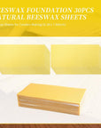 30Pcs Beeswax Sheets Beehive Wax Foundation Sheets Natural Beeswax Honeycomb Sheets for Beekeeping Candle Making