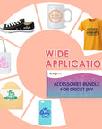 Accessories Bundle for Cricut Joy and Supplies Include Weeding Tools, Heat Transfer, Adhensive Vinyl Sheets for Starter Kit-38Pcs