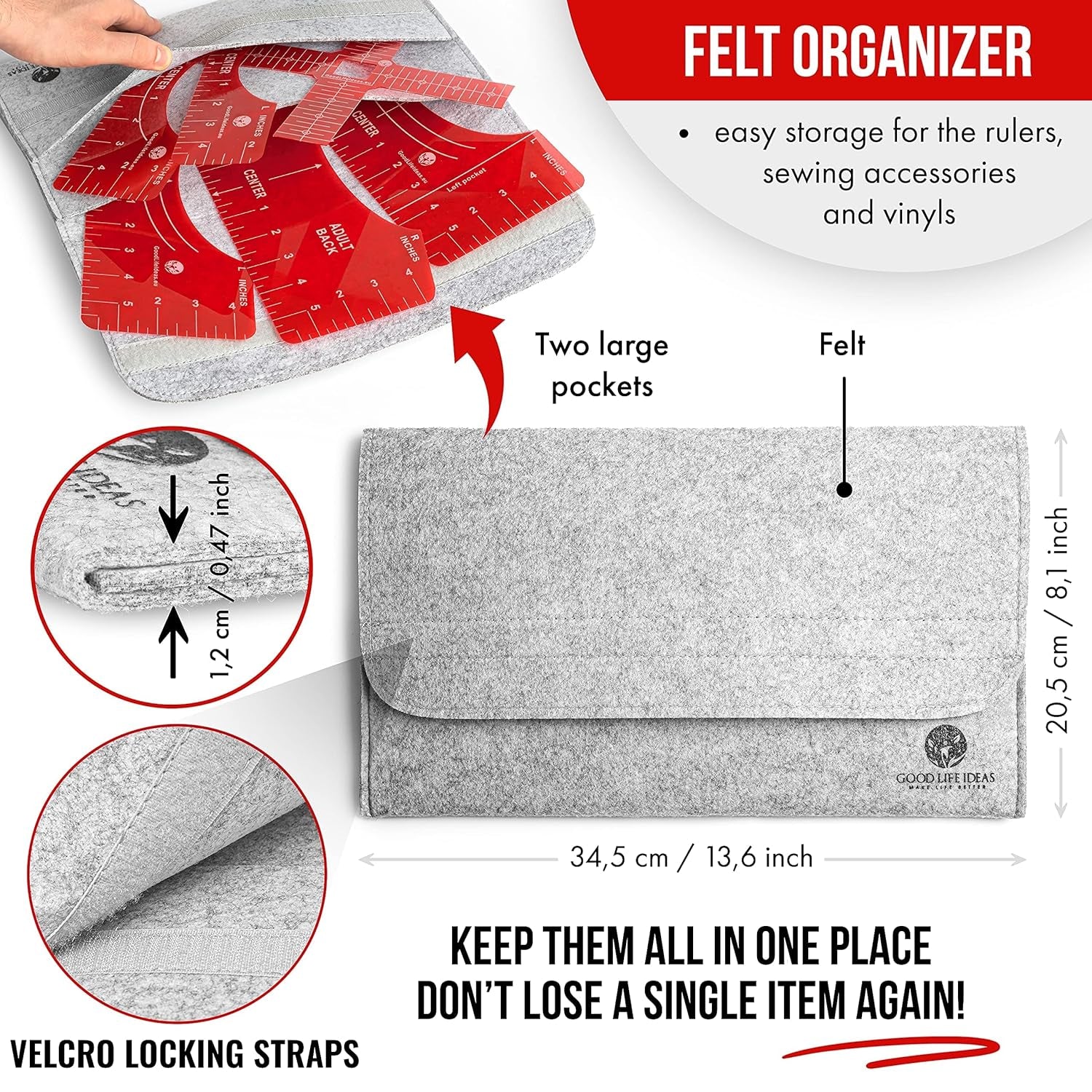 Tshirt Ruler Guide for Vinyl Alignment - T Shirt Ruler Guide for Heat Press, Shirt Measurement Tool for Heat Press, T-Shirt Ruler Centering Guide