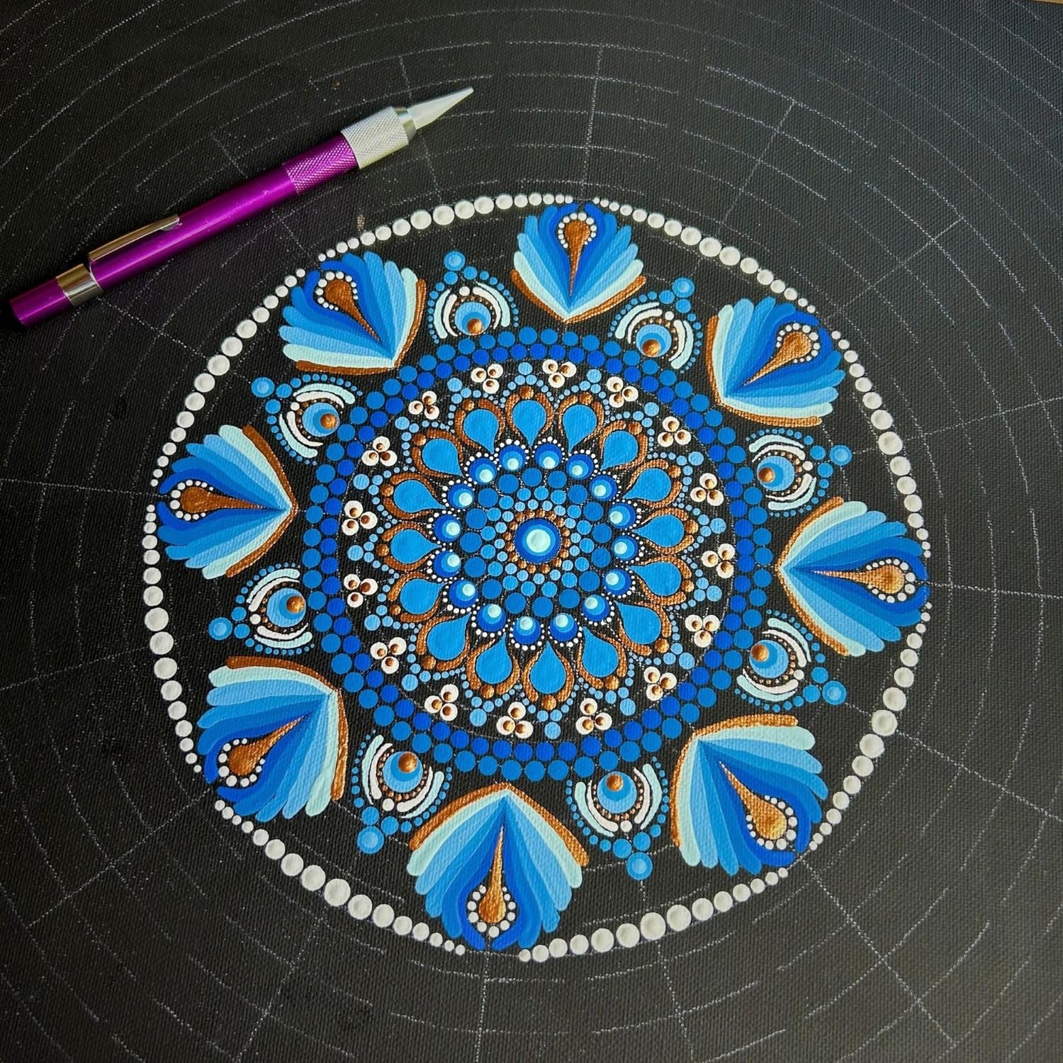 Erasable Soapstone Marker with Holder Idea for Dotting Mandala Art Guidelines on Dark Surfaces - White Grey Color