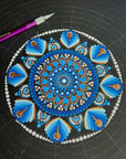 Erasable Soapstone Marker with Holder Idea for Dotting Mandala Art Guidelines on Dark Surfaces - White Grey Color