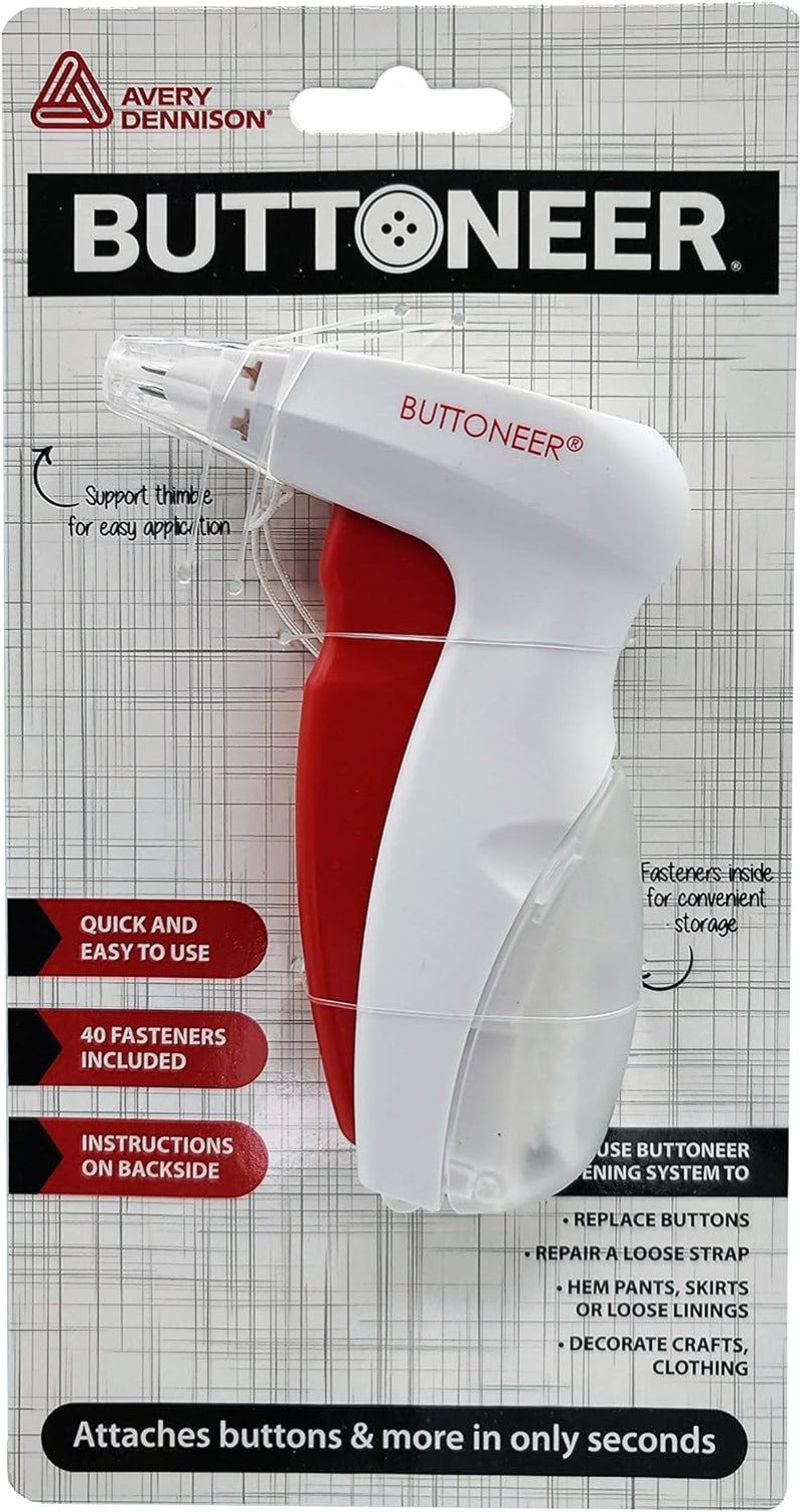 Button Fastening System - New and Improved! - Attaches Buttons &amp; More in Seconds - No Sewing Necessary &amp; Works on Most Fabrics