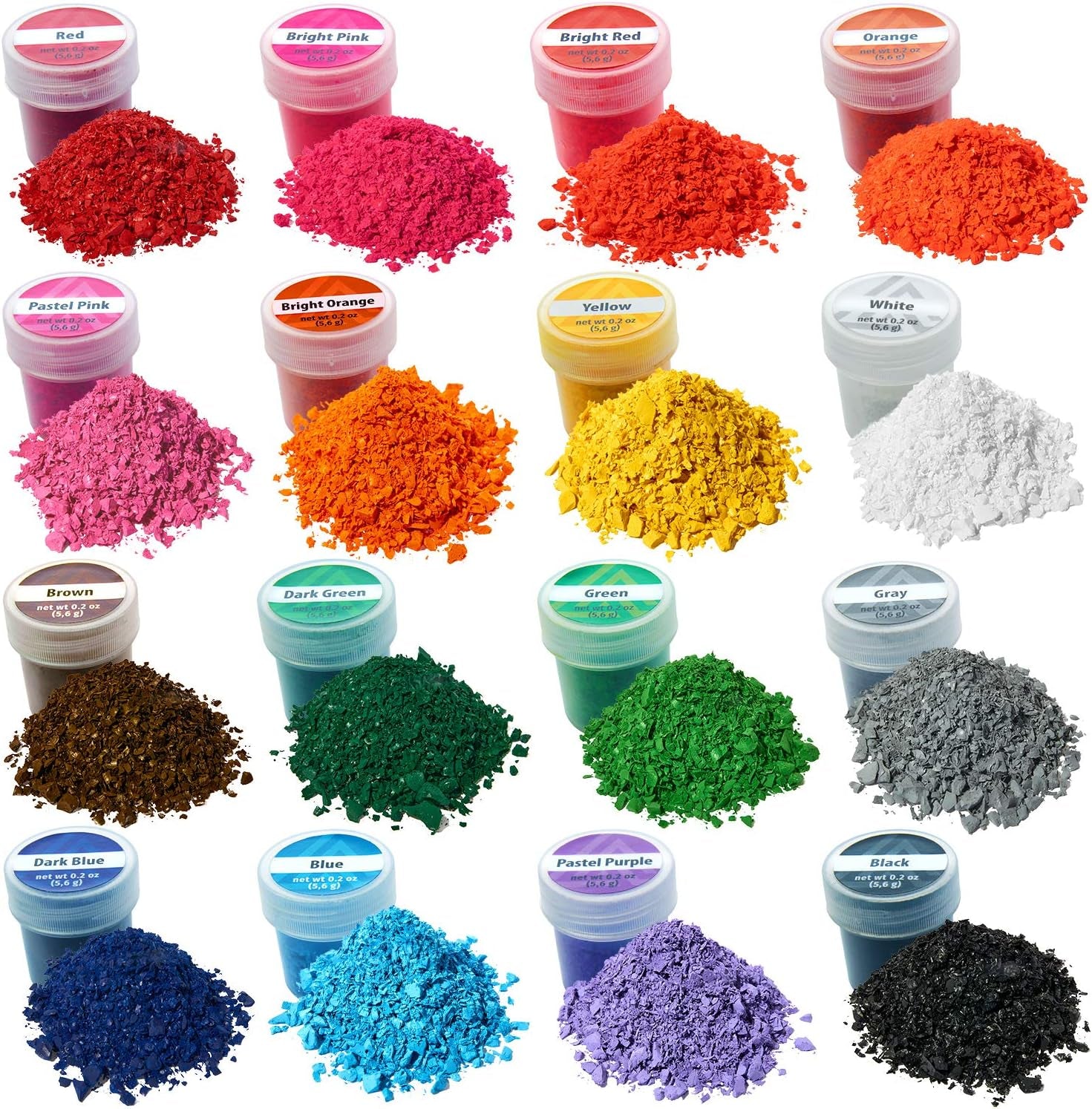 Wax Dyes for Candle Making - 16 Colors Set of Wax Dyes - Color for Candle Making 0.2 Oz - Candle Dye for Soy Candle Making