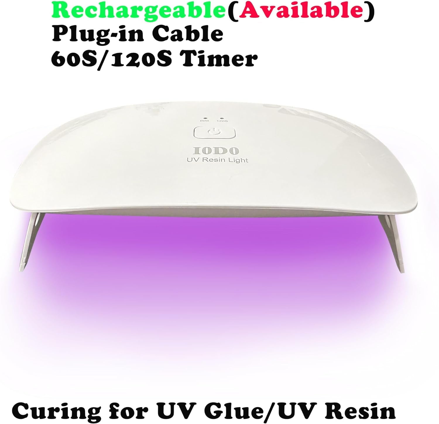 Rechargeable UV Resin Light Curing for Epoxy Crafts 21 LED UV Light for Resin,Glue,3D Printer UV Resin Lamp 365Nm+405Nm (UV Resin Light Rechargeable)