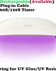 Rechargeable UV Resin Light Curing for Epoxy Crafts 21 LED UV Light for Resin,Glue,3D Printer UV Resin Lamp 365Nm+405Nm (UV Resin Light Rechargeable)