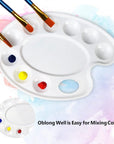 Update 30Pcs Paint Tray Palettes,Plastic Paint Tray Palette,Paint Palettes,Paint Pallets with 9 Wells for Adults & Kids, or Painting or DIY Craft Class,White