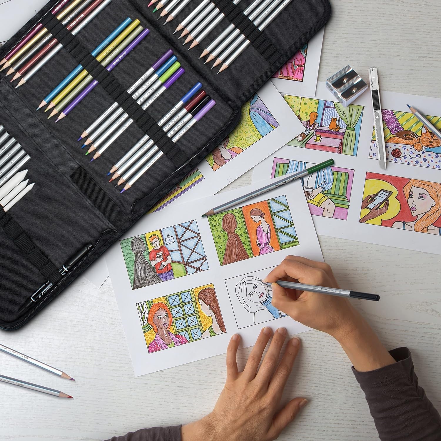 72 Pack Drawing Kit with 100 Sheets Drawing Pad | Art Supplies for Adults, Beginners &amp; Kids | Art Set with All Necessary Drawing Supplies | Drawing Kit for Kids 9-12 for Girls &amp; Boys