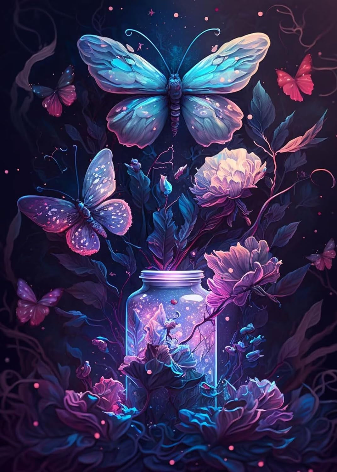 Diamond Art Painting Kits for Adults, Full Drill Diamond Dots Paintings for Beginners, round 5D Paint with Diamonds Pictures Gem Art Painting Kits DIY Crafts Kits 12X16Inch