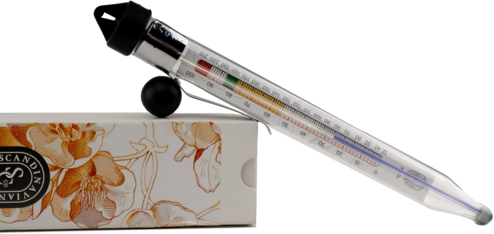 Thermometer for Candle Making - Candle Thermometer with Clip and Easy-To-Read Temperature Zones for DIY Candle Making