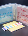 Cookie Stencil Storage Binder, Stamp & Die Cut Storage Binder with 50 Clear Sheet Protectors Holds 6"X6" Size - Clear Binder with D-Rings for Scrapbooking Die-Cuts, Embossing Folders Organizer