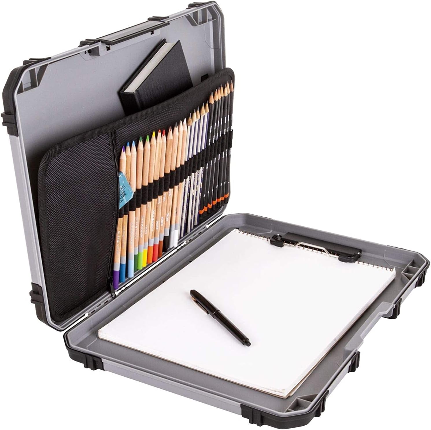 6838AG Sketch Board, Portable Drawing Surface with Internal Art &amp; Craft Storage, Grey