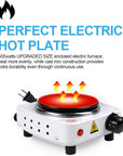 Hot Plate for Candle Making, White Color Electric Hot Plate for Melting Wax, Chocolate, Candy and More