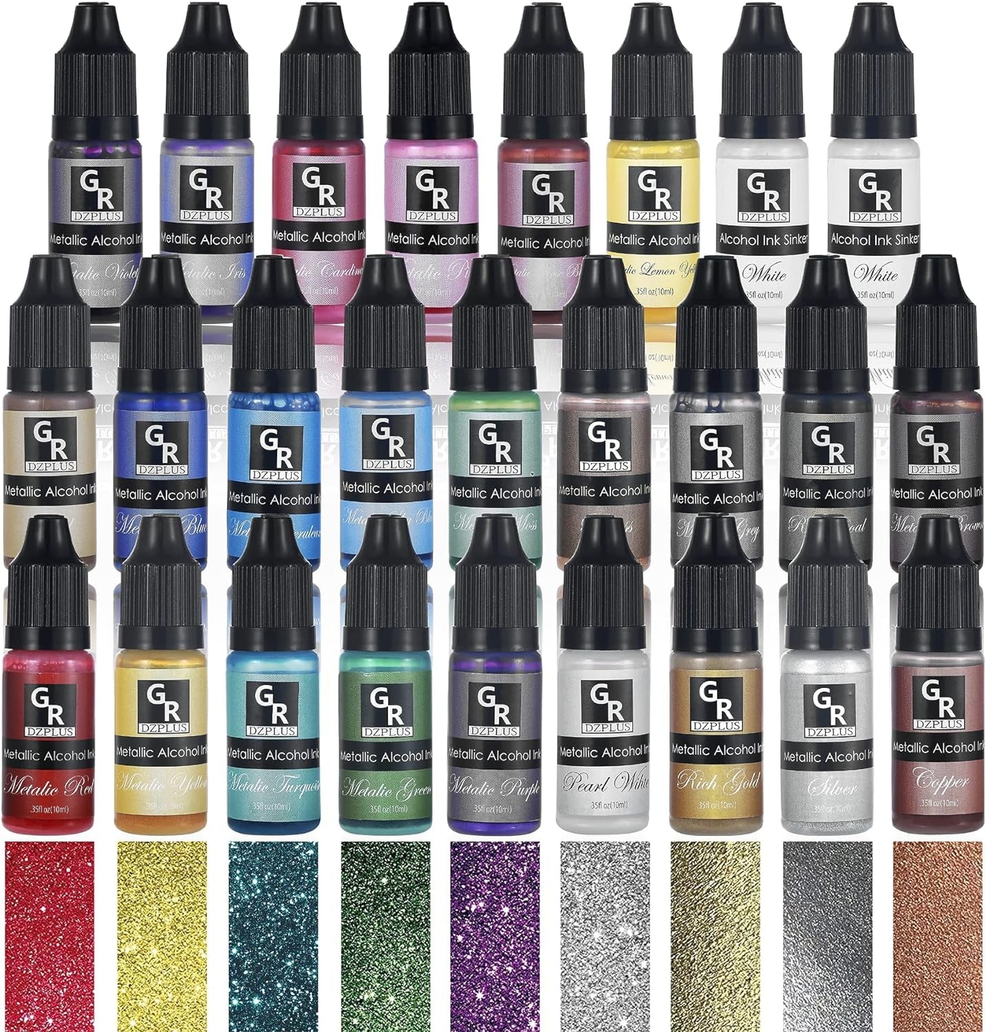Alcohol Ink Set -26 Colors Alcohol Based Ink for Resin Art, Fluid Art,Resin Craft,Resin Petri Dish，Alcohol Ink Paint for Yupo,Tumbler (Normal 26 Color Set)
