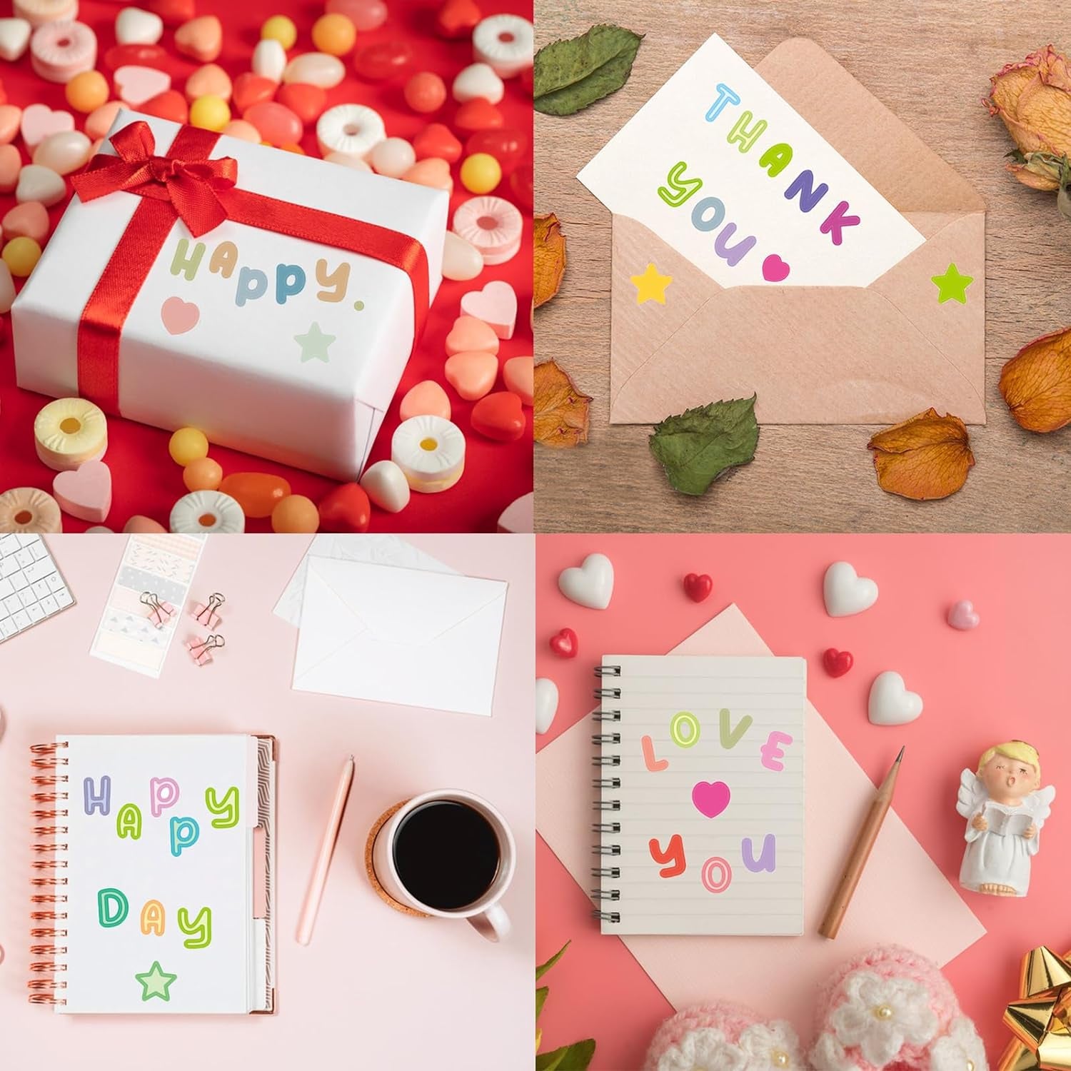 5400 Letter Stickers 60 Sheets Alphabet Stickers 0.5In Vinyl Self-Adhesive Number Alphabet Stickers, Mailbox Numbers Labels DIY Crafts Art Making, Decals for Sign,Notebook, Classroom Decor, Door