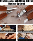 Wood Carving Tools Set, Wood Whittling Kit for Beginners Kids and Adults - Wood Carving Kit with Detail Wood Carving Knife, Whittling Knife, Wood Chisel Knife, Gloves, Carving Knife Sharpener
