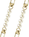 Bag Strap Extender  2Pcs 4.7 Inch Short Faux Pearl Purse Chain Strap Replacement for Shoulder Cross Body Bag Handbag Crafts (12 Cm)