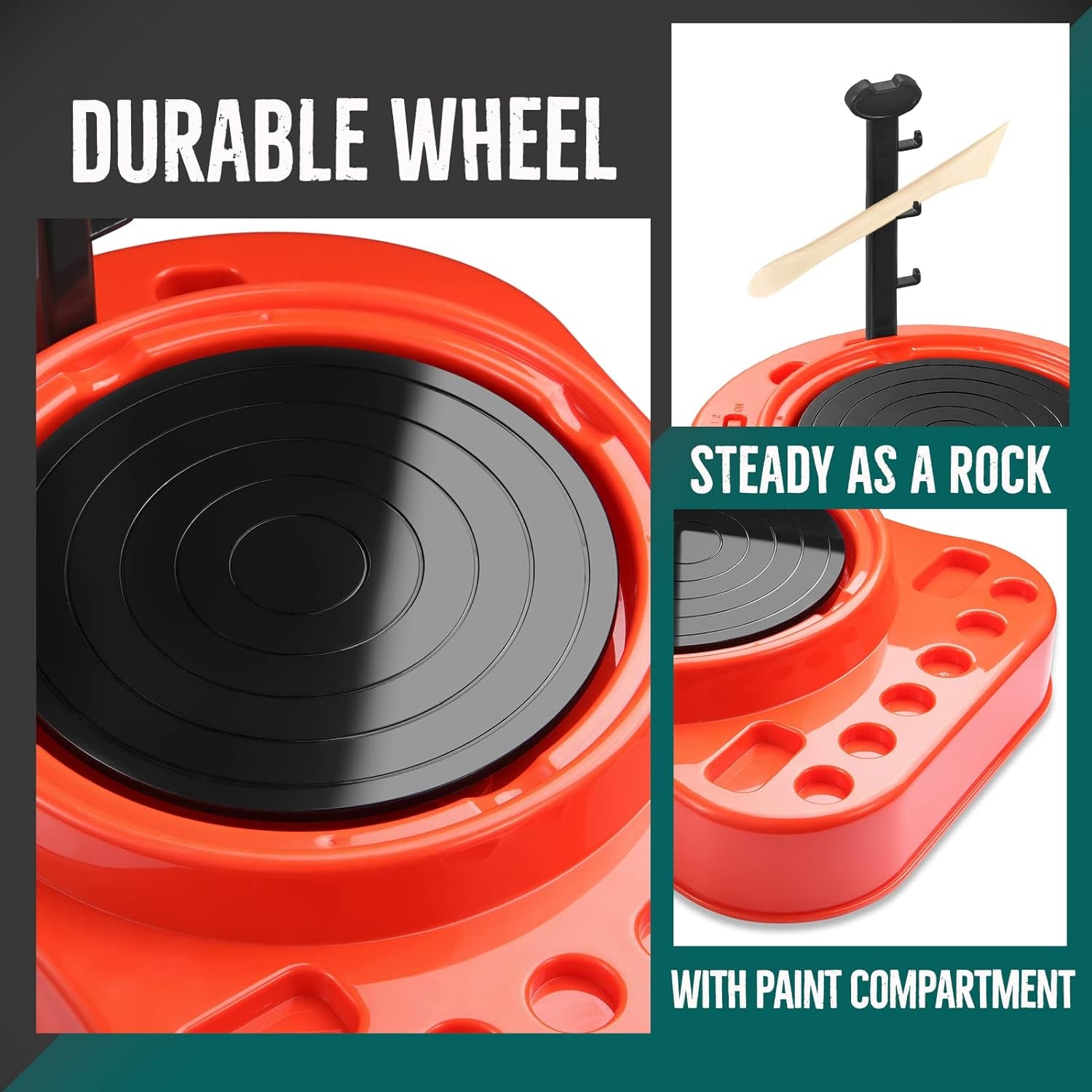 Pottery Wheel for Kids - Complete Pottery Kit for Beginners, Upgraded Sculpting Clay Tools, Air Dry Clay & Arts Supplies, Mini Pottery Wheel Crafts Kits for Kids Girls Boys Ages 8-12