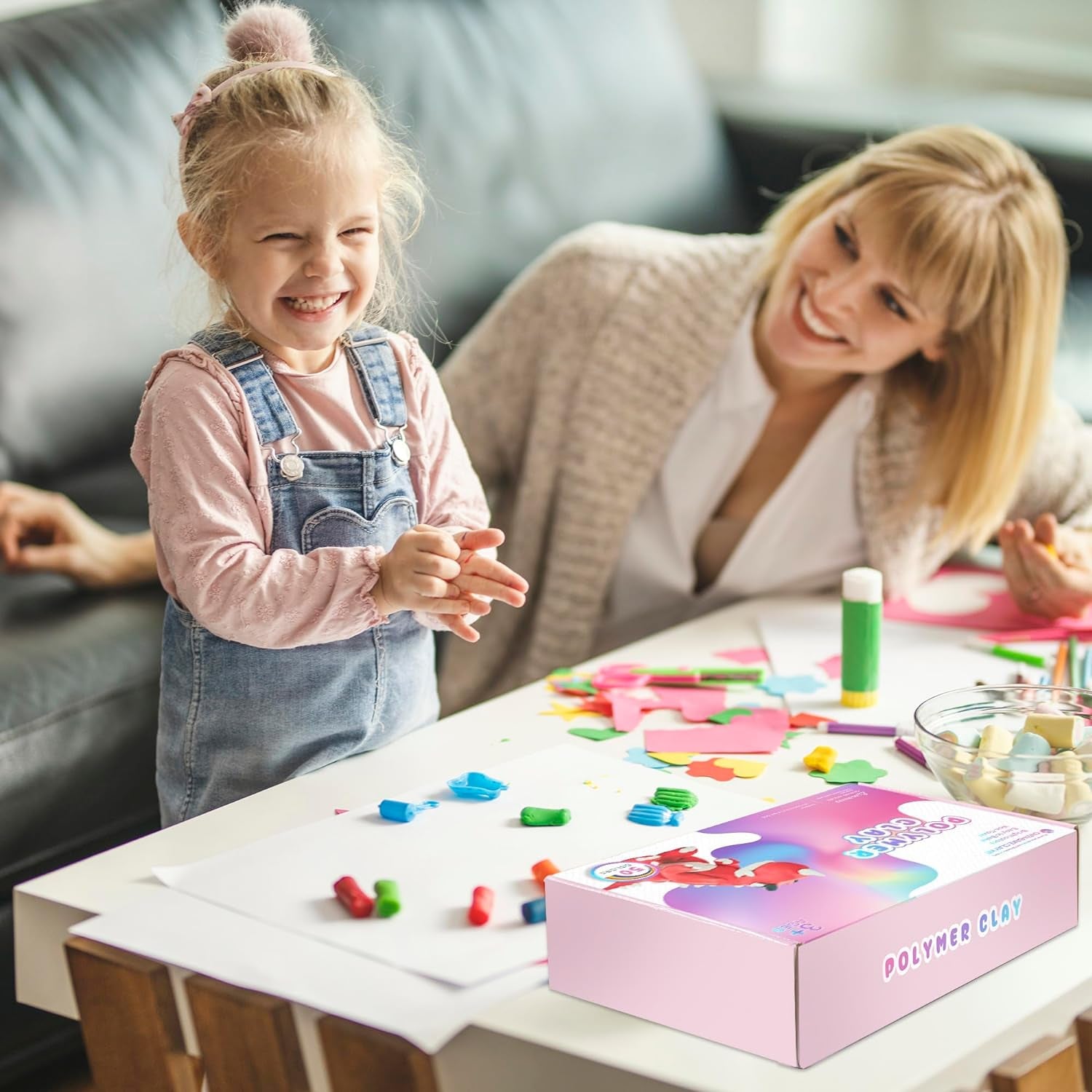 Polymer Oven-Bake Clay 50 Color Starter Kits, Modeling Sculpting Clay with Sculpting Tools, Accessories， Kids Arts and Crafts Gifts.