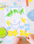 Bullet Journal Roller Stamps, 4 Different Patterns in 1 Craft Stamps for Toddlers, Kids, Planner, Journaling, Card Making, Scrapbook Supplies. Invite Your Creativity&Making It from Drab to Fab