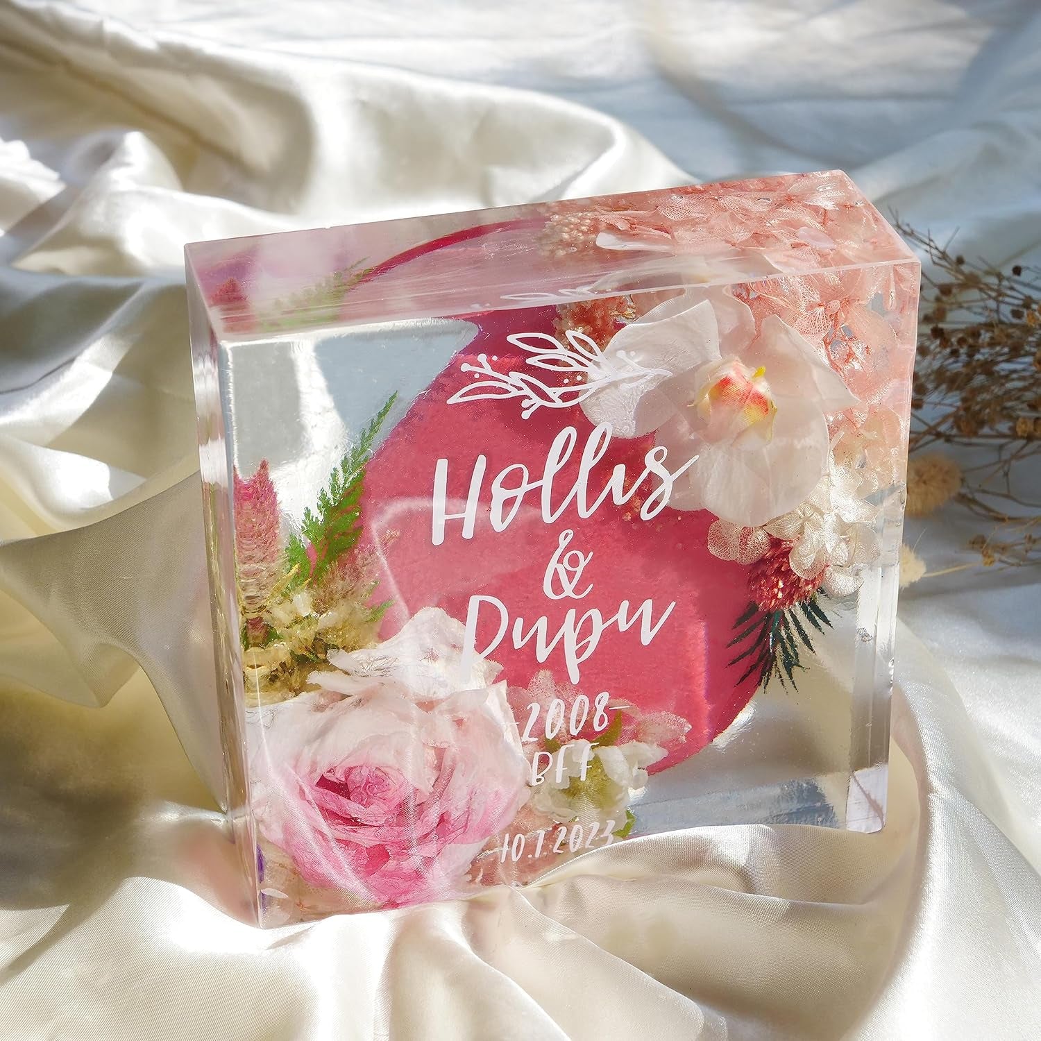 Large Resin Molds,Resin Flower Preservation Molds with Hexagon Square Large Epoxy Molds,Cube Sphere Pyramid Regular Silicone Molds for Resin,Wedding Bouquet Keepsakes,Bookend,Home Décor