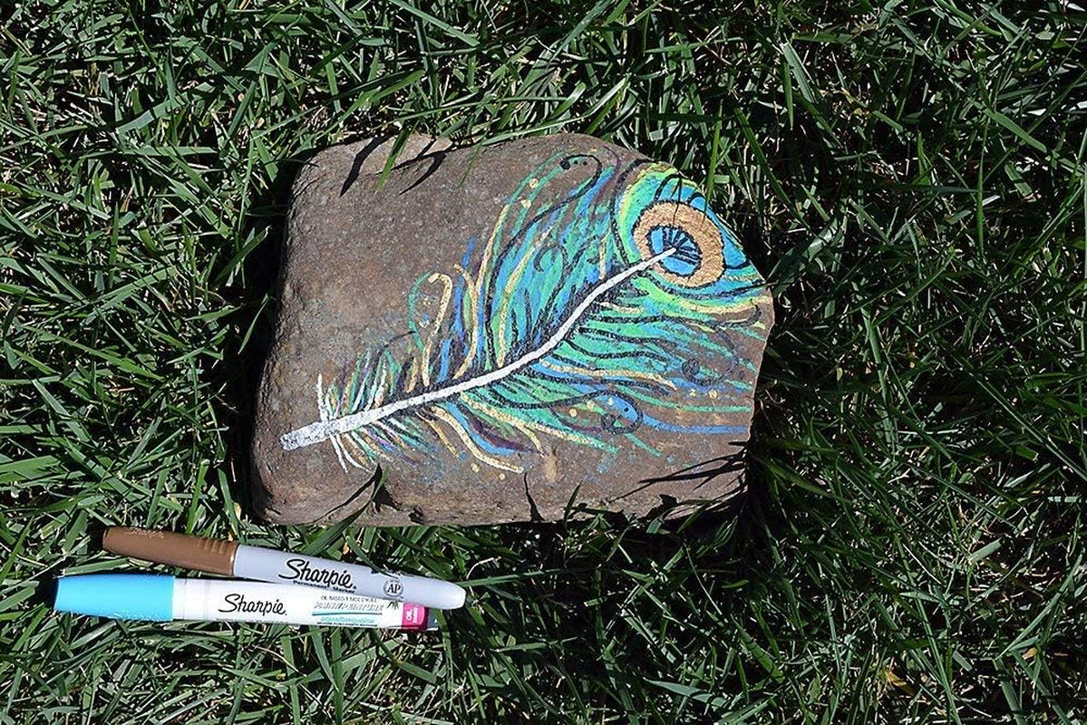 Oil-Based Paint Markers, Fine Point, Assorted Colors, 5 Count - Great for Rock Painting