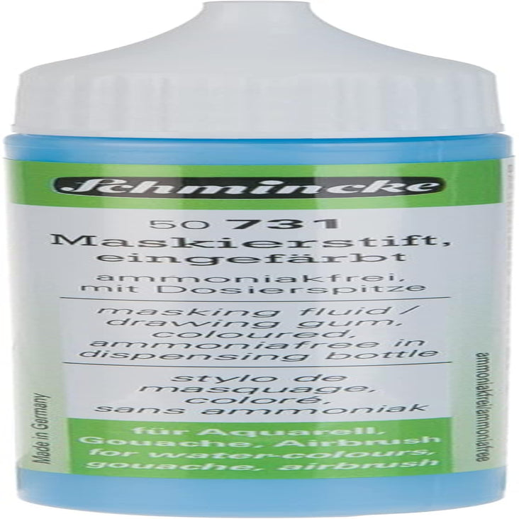 - Masking Pen Colored, 25 Ml, 50 731 005, Dosing Pen, Blue Masking Liquid for Opaque Areas of Paintingson Watercolor Paper, Ammonia-Free