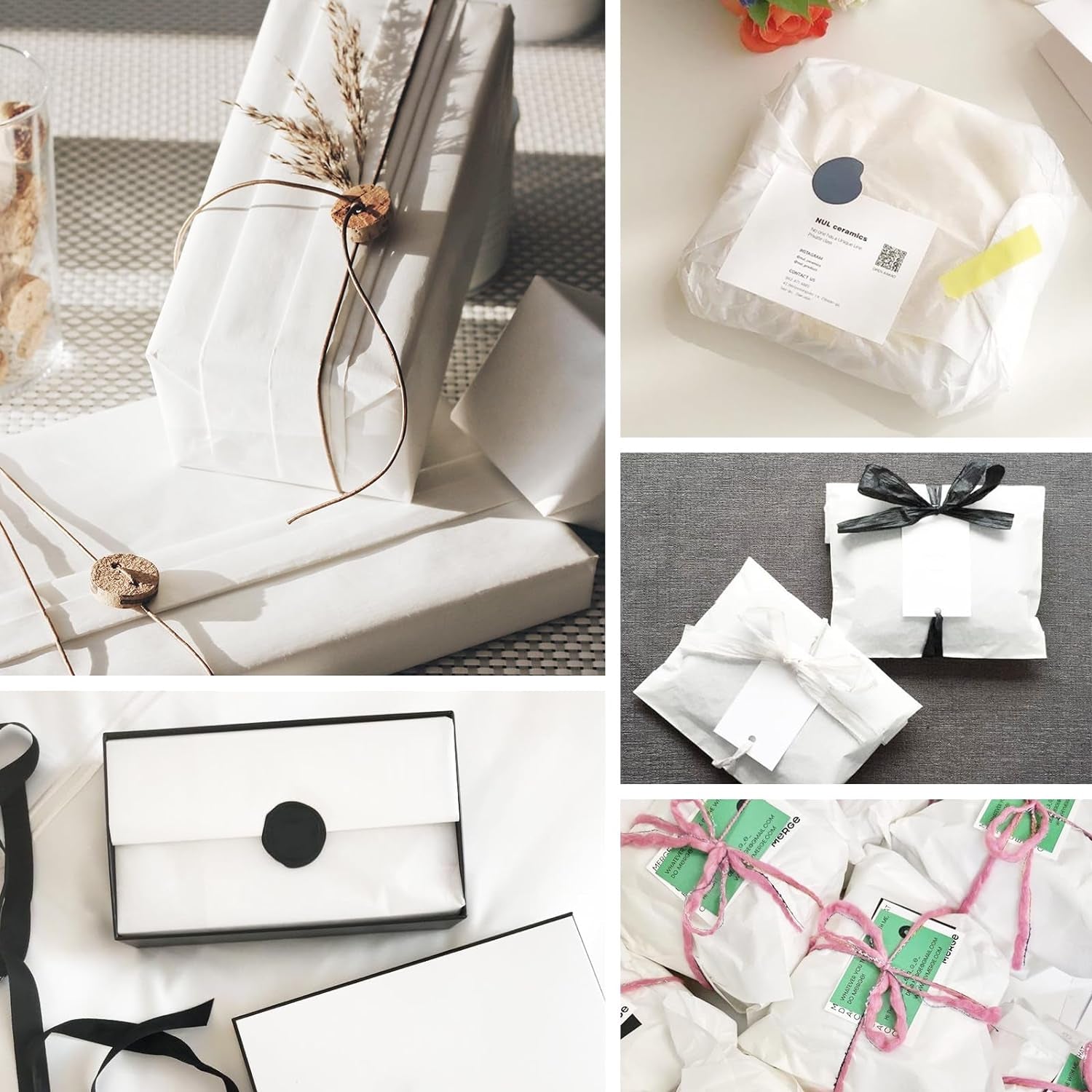 32 Sheets 24" X 36" White Tissue Paper for Gift Bags, Acid Free Tissue Paper for Storage, Tissue Paper Bulk for Packaging, Holiday, Birthday, Wedding, Christmas and DIY Crafts