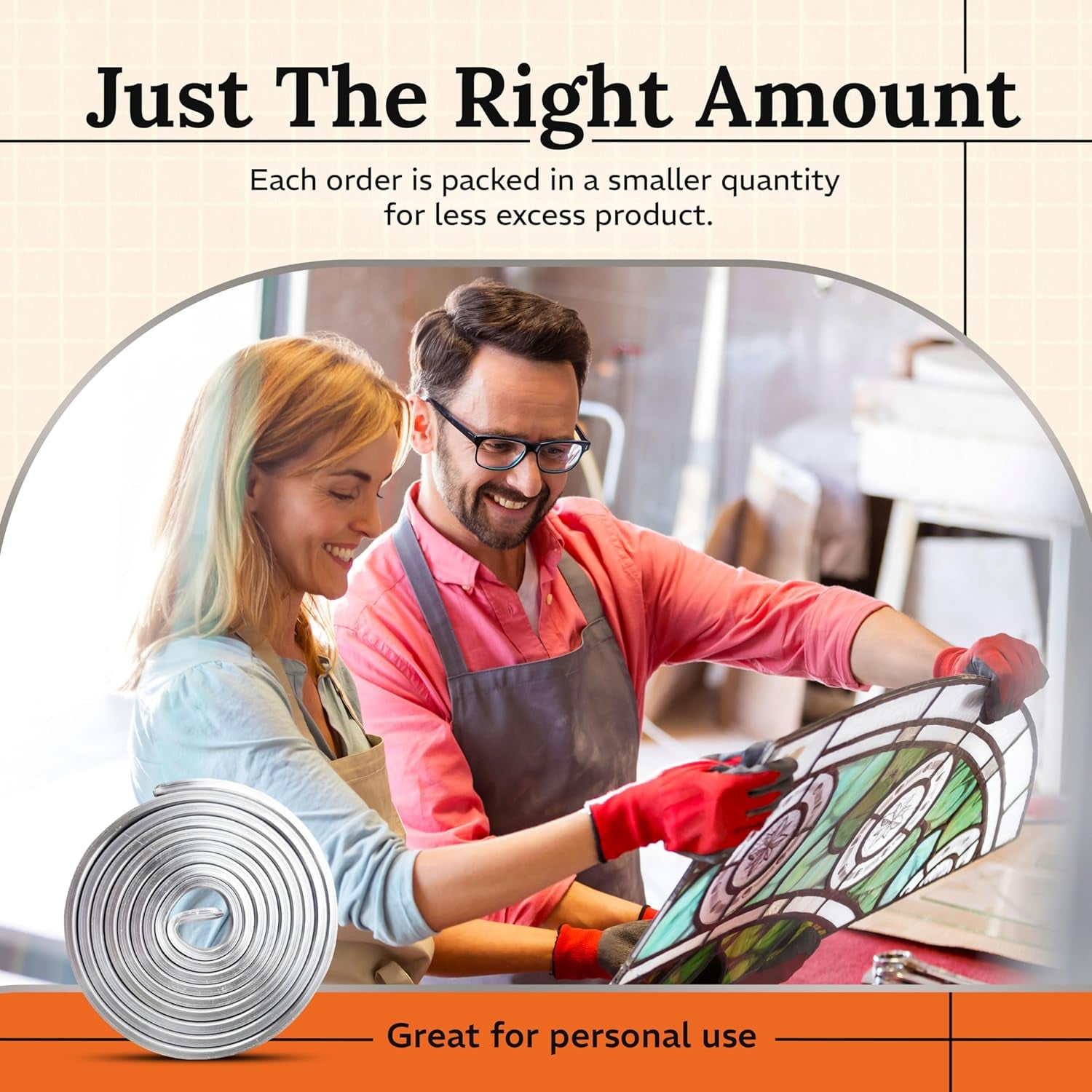 3/16" round U Lead Came for Stained Glass – 6 Ft Lead U Hobby Came by