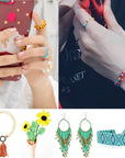 13200Pcs Glass Seed Beads Small Craft Beads Small Beads for DIY Bracelet Necklaces Crafting Jewelry Making Supplies with Two 0.6Mm Clear Bracelet String (3Mm, 550 per Color, 24 Colors)