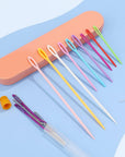 Plastic Large Eye Sewing Needles, Large-Eye Blunt Needles, Bent Tapestry Needles, Yarn Needles Crafting Knitting Stringing Needles with Storage Box and Needle Threader for Knitting Crochet