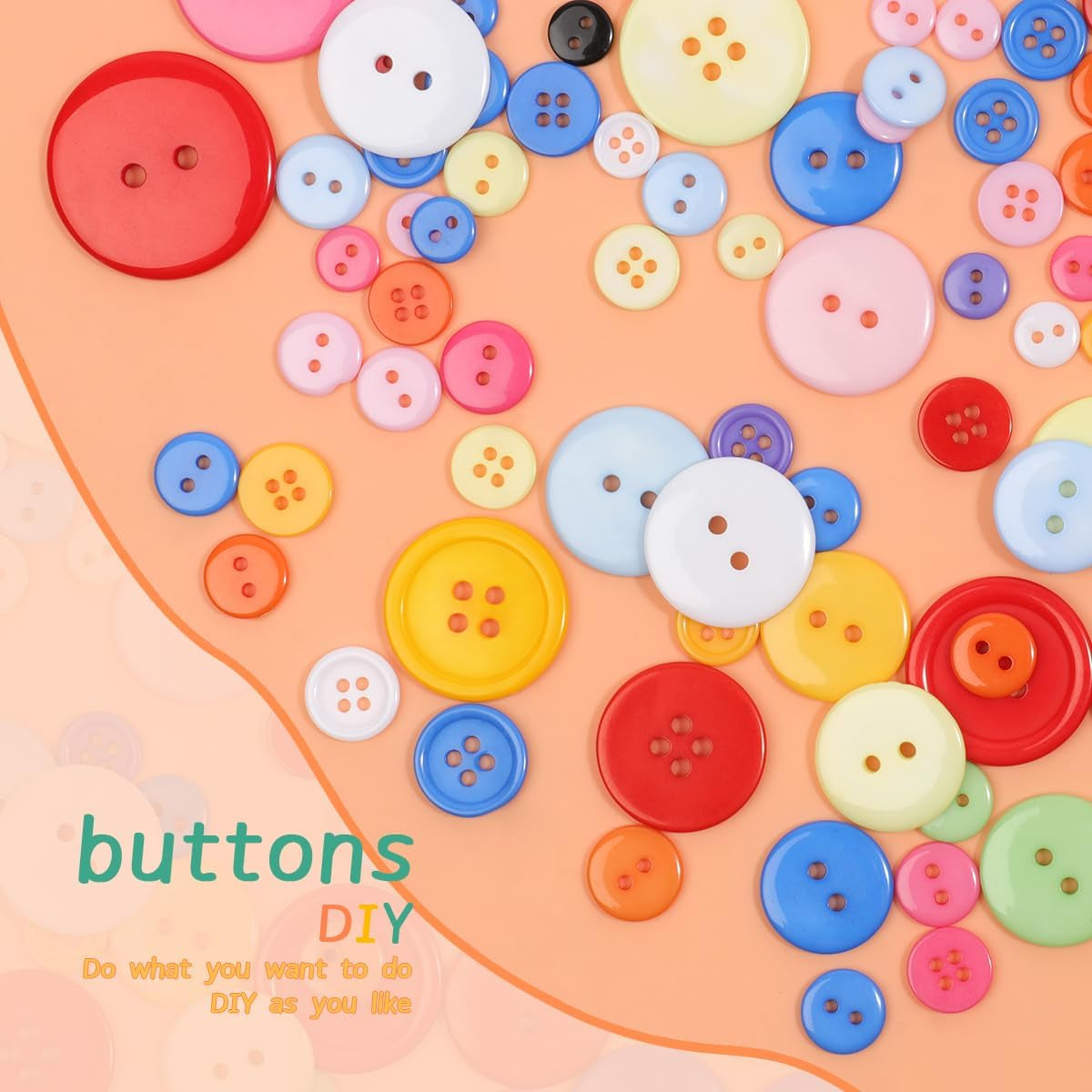 1000Pcs Button for Crafts Assorted Sizes Buttons for Sewing Resin round Buttons for Crafting Arts DIY Mixed Color