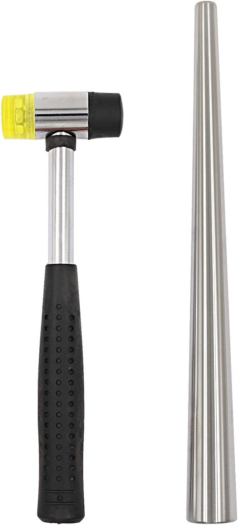 Ring Sizer Mandrel Measuring Tool Steel Ring Sizing Gauge Sizers Set Rubber Jeweler'S Mallet Hammer Metal Finger Size Stick Wire Wrap Rings Tools Jewelry Making Kit