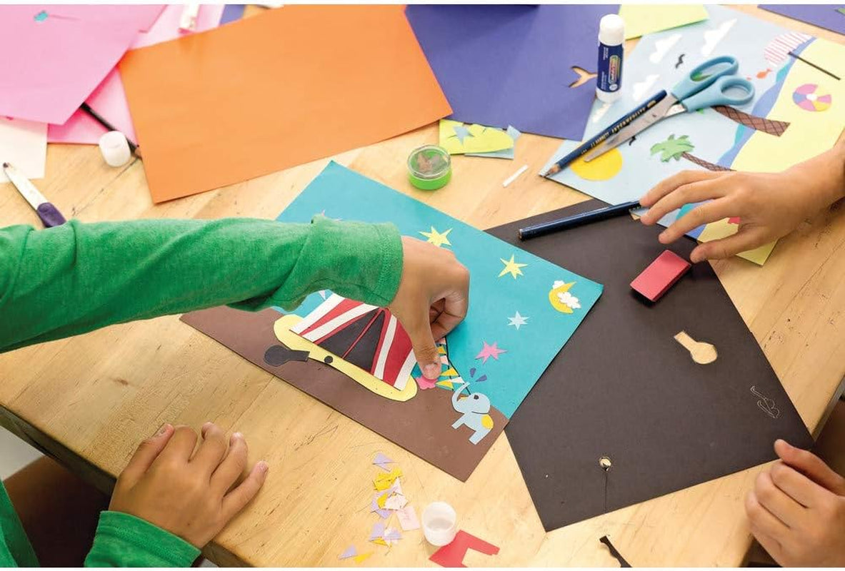 ® Heavyweight Construction Paper Pad, 10 Assorted Colors, 9" X 12", 50 Sheets