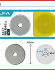 The Maximum Sharpness / Made in Japan / 45 Mm Tungsten Steel Ergonomic Rotary Cutter & 45Mm Rotary Blade Refill, 1-Pack Value Set