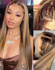 Highlight Wig 13x6 Hd Lace Frontal Wig Natural Hairline PrePlucked 30 Inch 13x4 Honey Blonde Straight Lace Front Wigs Human Hair